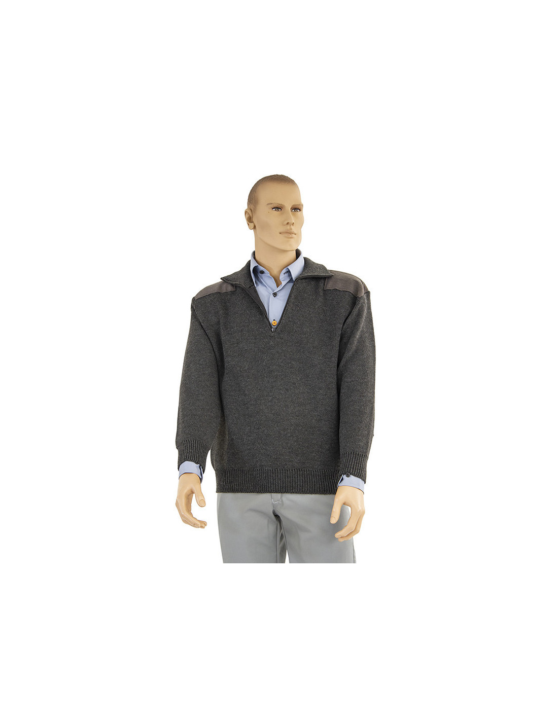 Jersey cuello clearance alto con camisa